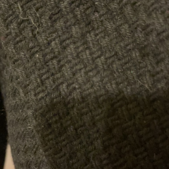 J. Jill Ladies Black Wool Coat. Small. Weave pattern. Single Breasted. - Picture 4 of 8